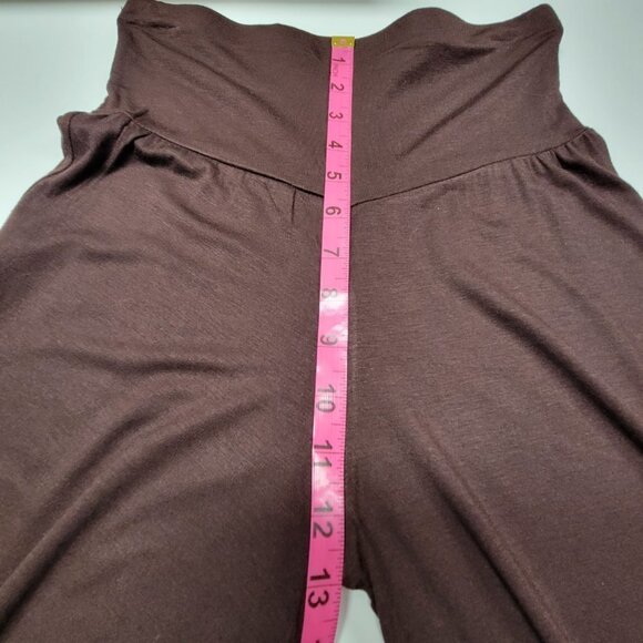 Dark Brown Pants Comfy Brown Slim Fit Pants Flared Wide Leg Pant -One Size - NEW - Picture 7 of 10